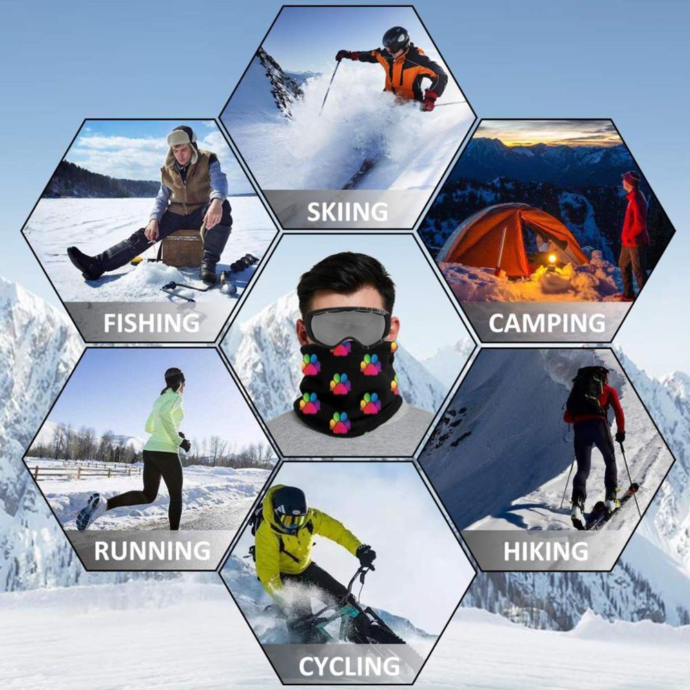 Wet Paintprint ( Rainbow Paw ) Scarf Bandana Neck Warmer Headband Cycling Mask Furry Pawprint Paw Paw Rainbow Cool Artistic