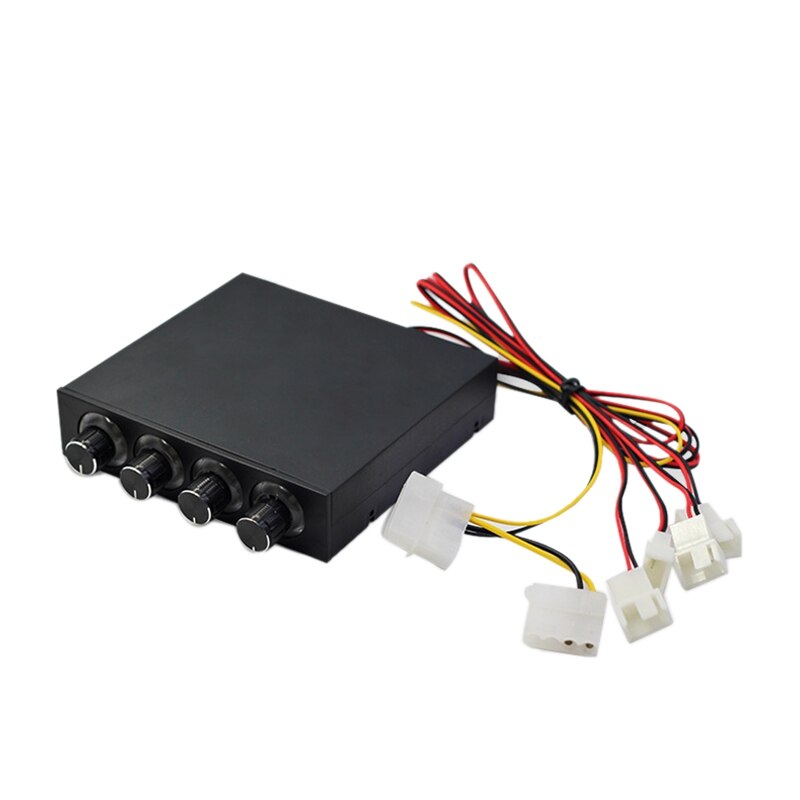 Contrôleur de vitesse du ventilateur 4 canaux avec commandes de LED jusqu'à 4 jeux de ventilateurs d'ordinateur PC contrôleur GDT et CPU HDD VGA: Default Title