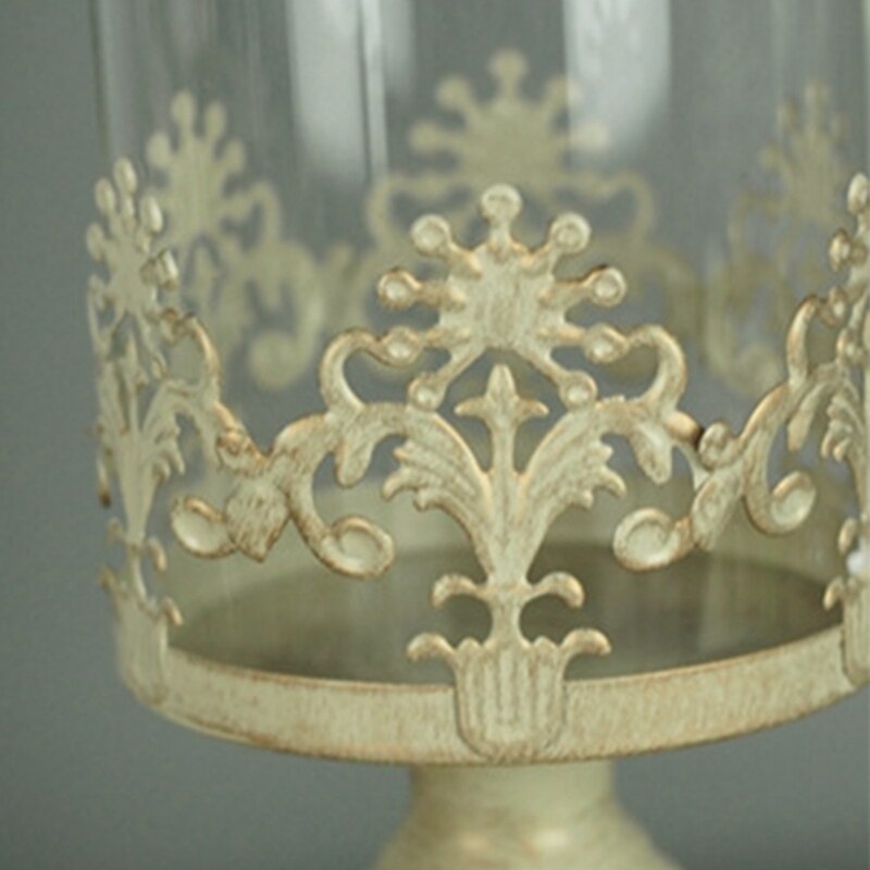 Portavelas Vintage, soporte cuadrado, candelabro, Base metálica, artesanía, velas grandes de vidrio, soportes para velas de boda, decoración de escritorio