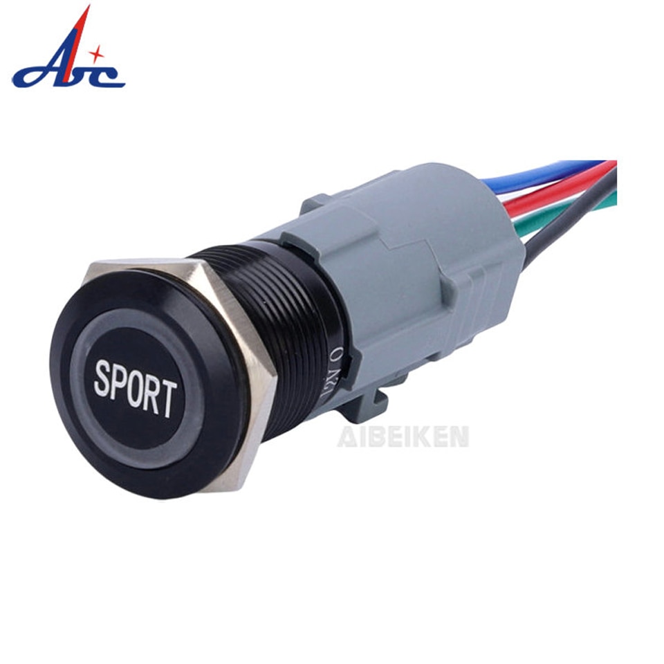 19Mm Waterdicht Metalen Led Light Push Button Kabelboom Assemblage Badkamer Waterdichte Schakelaar