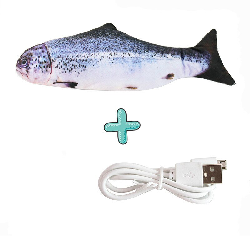 Elektronische Haustier Katze Spielzeug Elektrische USB Lade Simulation Fisch Spielzeug für Hund Katze Kauen Spielen Beißen Liefert Dropshiping: F30cm