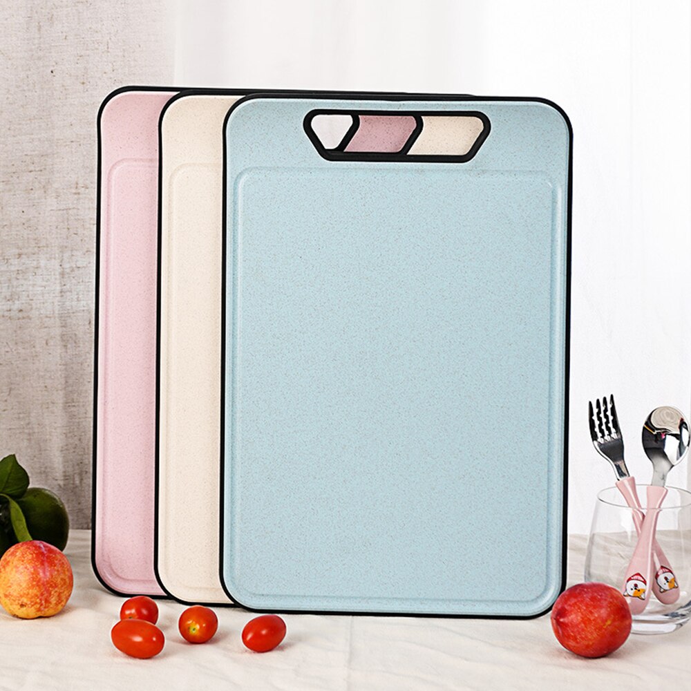 XYj Kitchen Cutting Chopping Board Can Hung Anti-Overflow And Anti-Slip Double-Sided Cooking Tools Wheat Straw Cutting Board