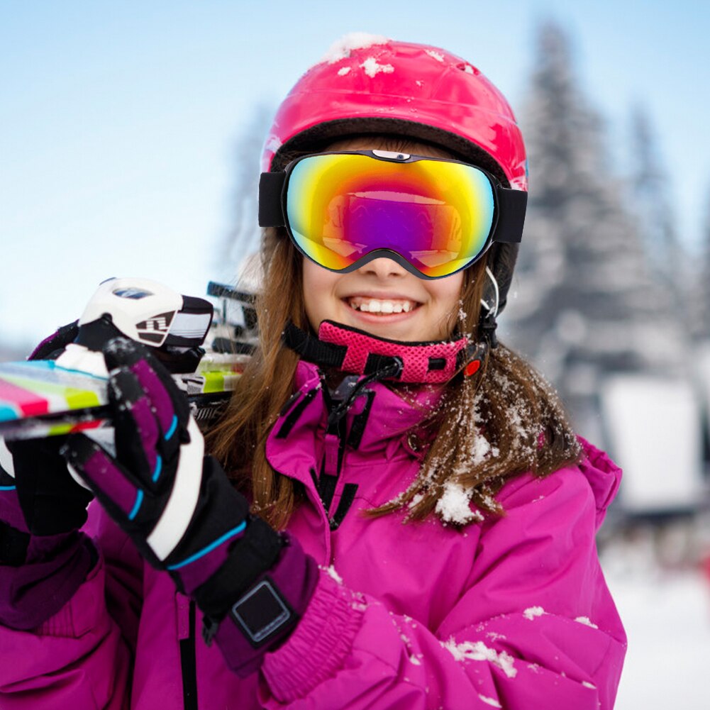 Gogle narciarskie okulary narciarskie dla dzieci gogle zimowe dla dzieci gogle snowboardowe okulary ochrona UV400 śnieg przeciwmgielna podwójna maska narciarska