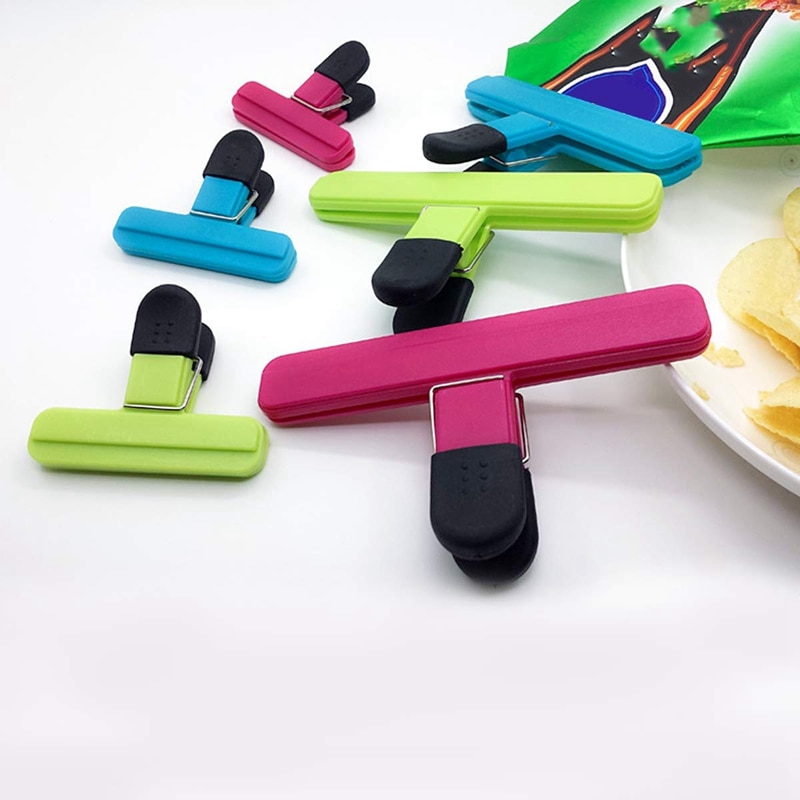 Plastic Bag Clips Set Large Chip Bag Clips Colorful Sealing Clips Clamps for Snack and Food Bags