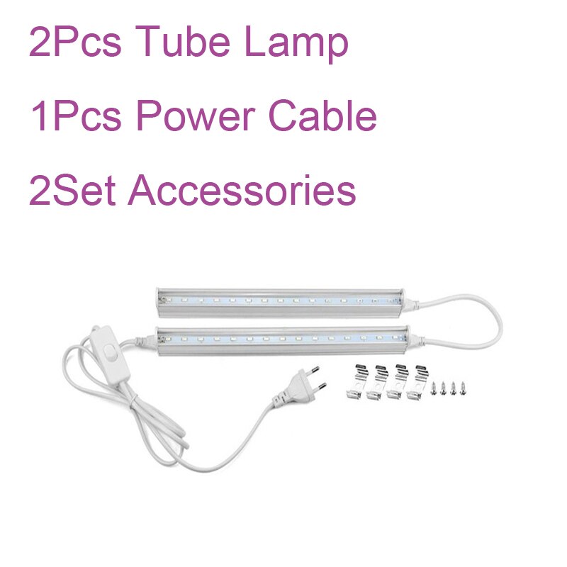 Fitolamp barre de LED bande rigide LED cultiver plante lumière de croissance T5 Tube pour Aquarium serre hydroponique grosebox Phyto plantes d'intérieur: 2pcs 2835 / EU Plug