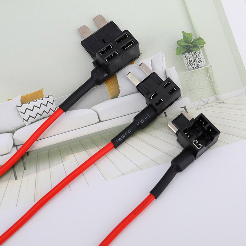 12V MINI SMALL MEDIUM Size Car Fuse Holder Add-a-circuit Fuse Tap Adapter with 10A Micro Mini Standard ATM Blade Fuse