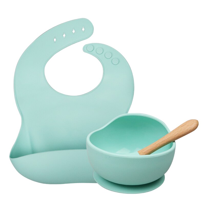 Ensemble de bol étanche et antidérapant pour bébé,1 pièce, produit en silicone et sans BPA, assiette, cuillère, vaisselle, alimentation,