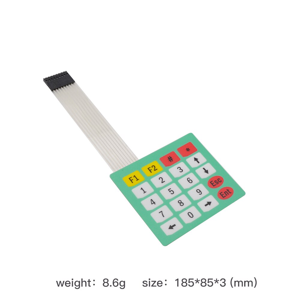 High Sensitivity1/2/12/20Key Membrane Switch Keypad 3*4/ 4*5Matrix Array Matrix Keyboard for Arduino/Robot Car DIY accessories: 20 Key