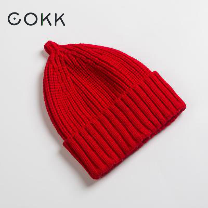 Cokk sød hue kvinder efterår vinter hue strikkede huer til kvinder piger motorhjelm tyk varme hue hue kvinde gorro