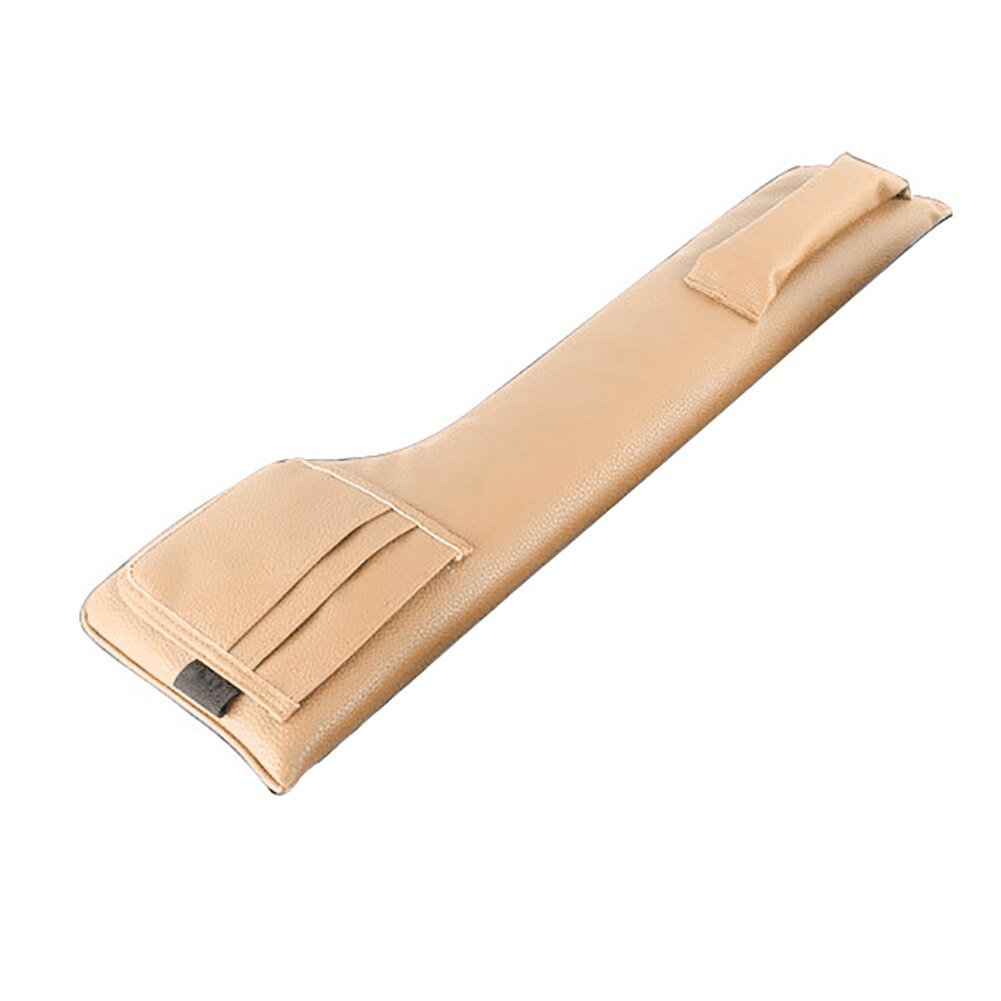 Pu Lederen Autostoel Hiaten Filler Zakken Autostoel Pad Zachte Padding Telefoon Kaarten Houder Universele Opbergtas Organizer Auto-Styling: Co-pilot Beige