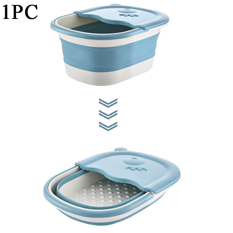 Secchiello Pieghevole In Plastica 53x22x20 Cm - Vasca Rettangolare Portatile 10L Per Mocio, Pulizie, Campeggio