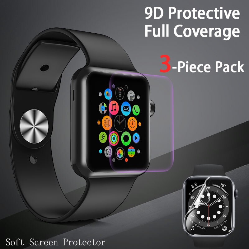 Protecteurs d'écran de montre pour Apple Watch 6 5 4 3 Se pour Iwatch Series 42mm 38mm 40mm 44mm 9D accessoires de montres de protection complète