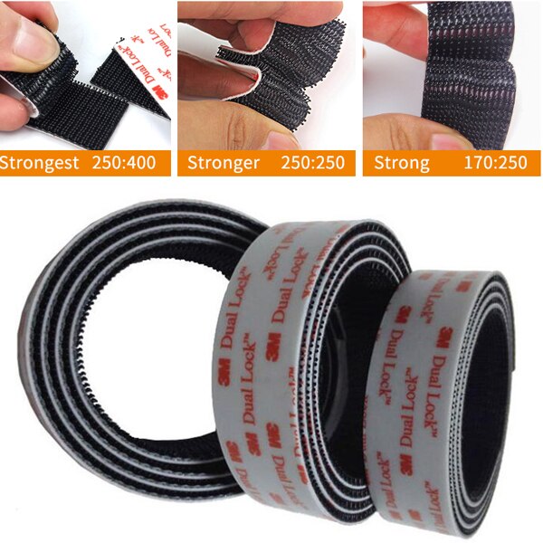 1Inch Width 3M Dual Lock Reclosable Fastener SJ3550 Black Mushroom Fastener adhesive tape Type 250