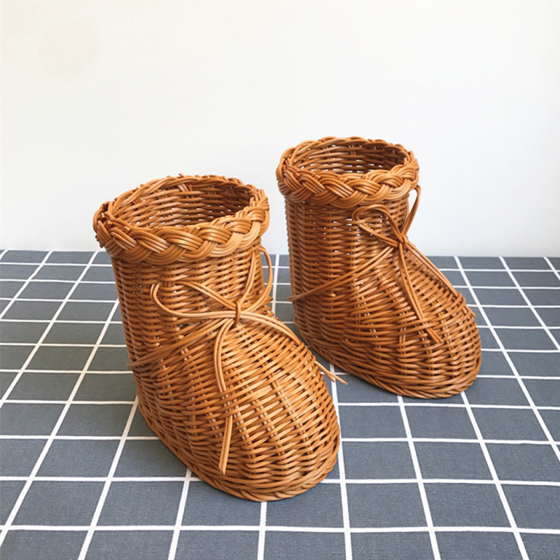 Simulated Animal Imitation Rattan Woven Storage Basket Household Storage Decoration Decoration Fruit Toy Basket Handmade Crafts