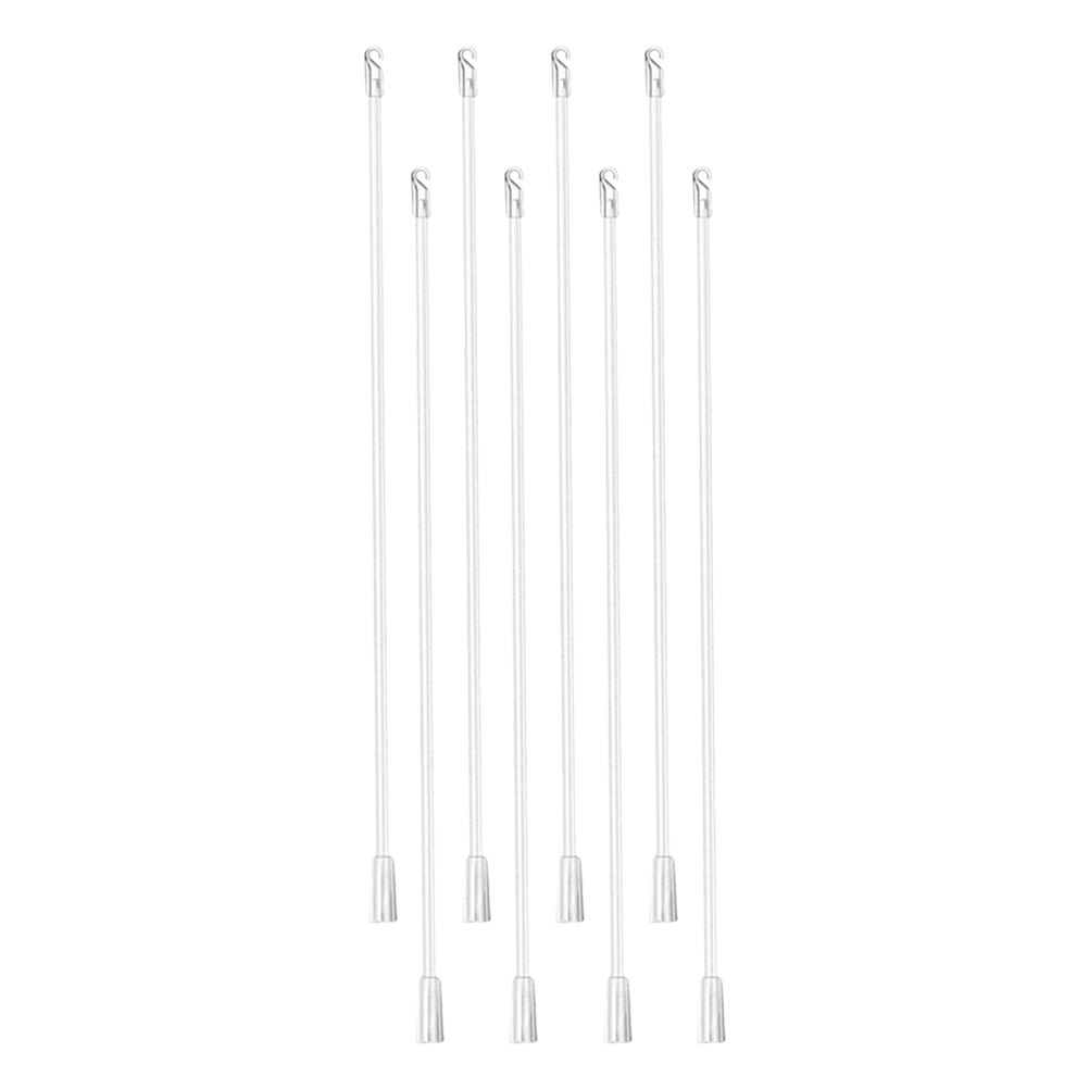 8pcs Plastic Blind Wands Vertical Blinds Replacement Rods 17 Inches Blind Rods with Hook