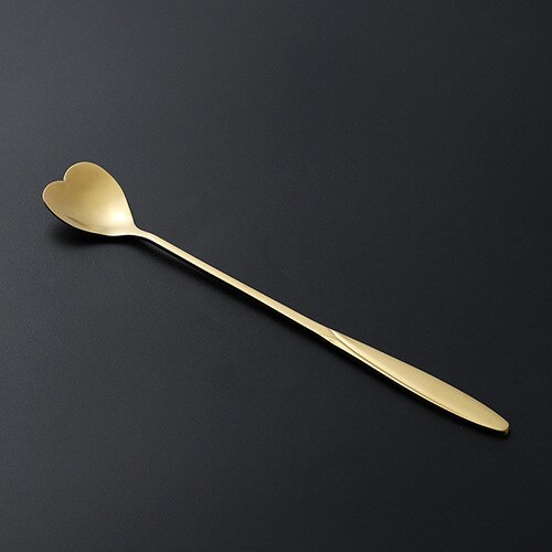 1pcs Mini Cute flower stainless steel Teaspoon Coffee Metal golden Soup Dessert Spoon tablespoon dessert spoons Kitchen utensils: 3
