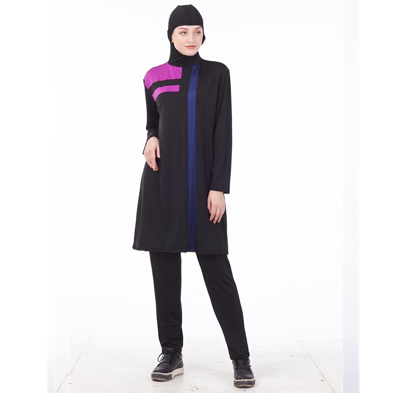 Maillot de bain musulman grande taille pour femmes et filles, couverture complète, Hijab modeste, burkini, plage, surf