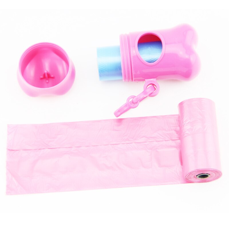 Saco de cocô para cachorro 1 rolo, dispensador de osso para animais de estimação, saco de limpeza, bolsas de caca de perro cachorro bolsa dispensador