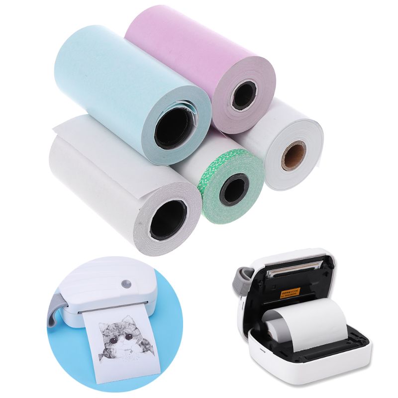 for Photo Paper Mini Printable Sticker Roll Thermal Printers Clear Printing Smudge-Proof Portable