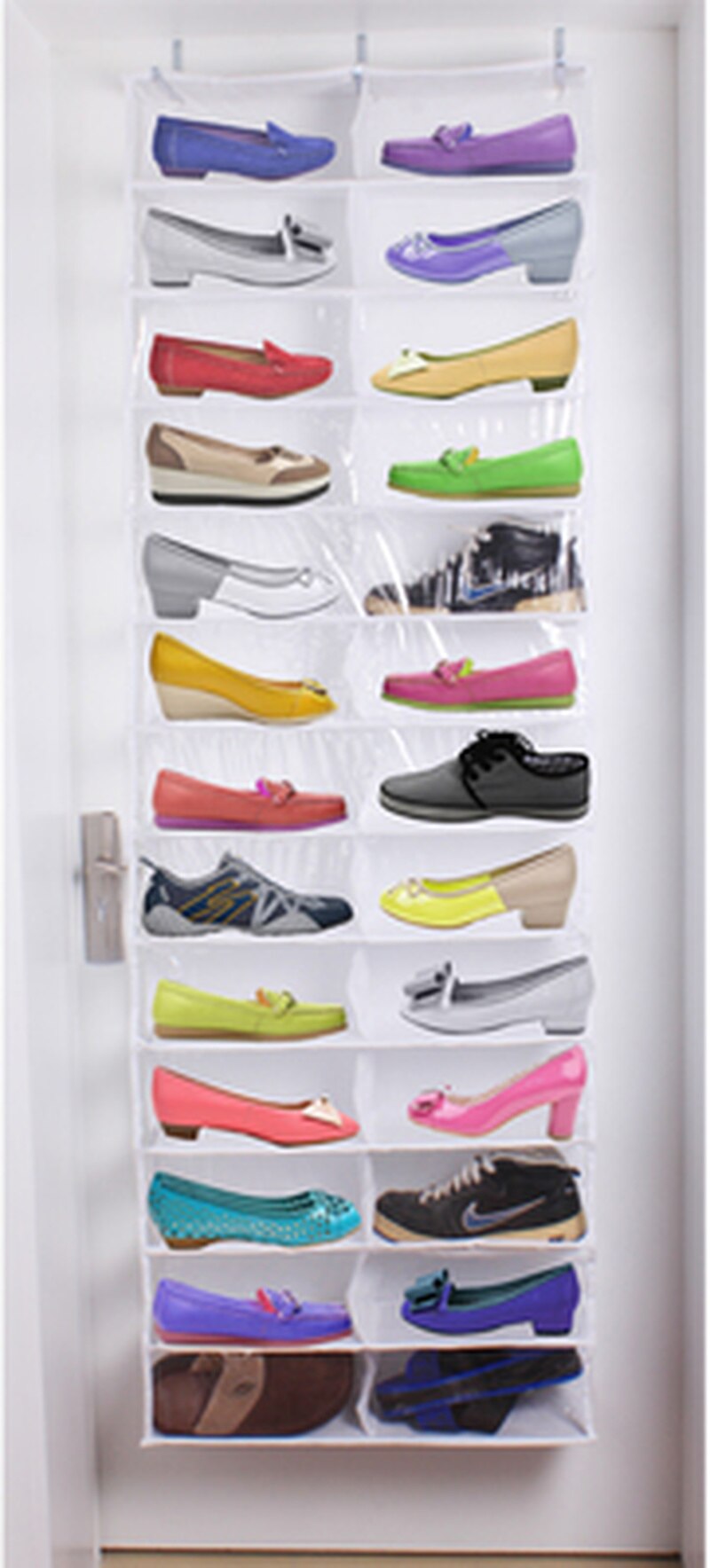 26 Pocket Storage Display Foldable Door Hanging Space-saving Organizer Shoe Rack Household Multifunction Closet Holder ZM924
