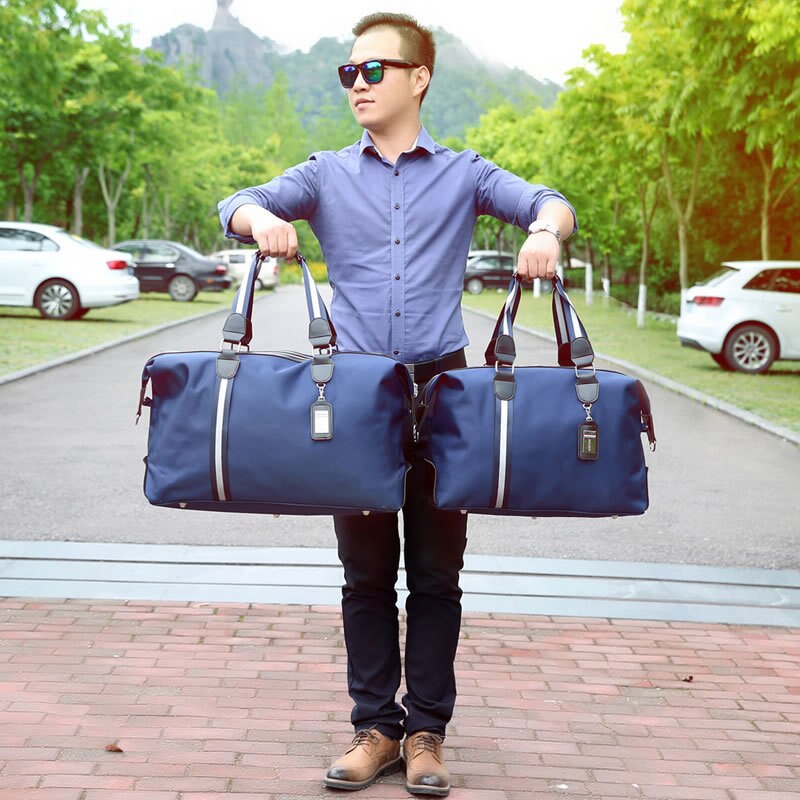 Faltbare reisetasche für herren, wasserdichtes nylon, gepäcktasche, organizer-paket, trendige business- und freizeittasche, sporttasche, schultertasche