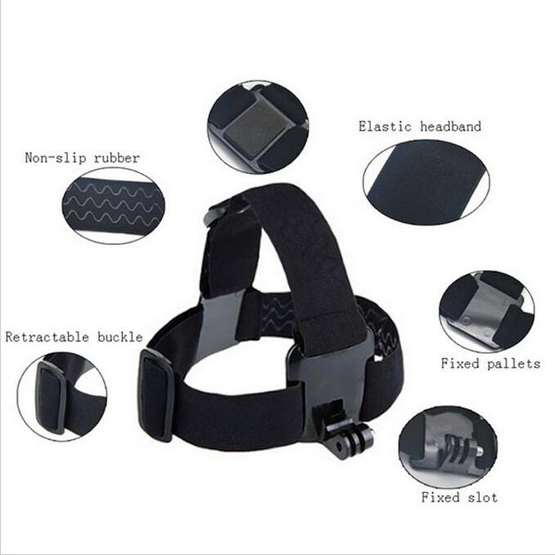 Cinta para la cabeza para Cámara de Acción, montaje de correa para Gopro Hero 6 3 4 5 Xiaomi yi SJCAM SJ4000 SJ5000 EKEN H9, accesorio deportivo para casco