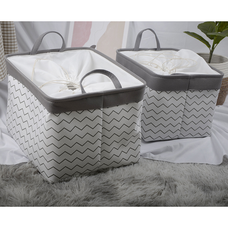 Strona główna kołdra bawełniany lniany kosz robić przechowywania wodoodporny pyłoszczelny składany pakiet usta brudny kosz na ubrania torba robić przechowywania ubrań ZB312