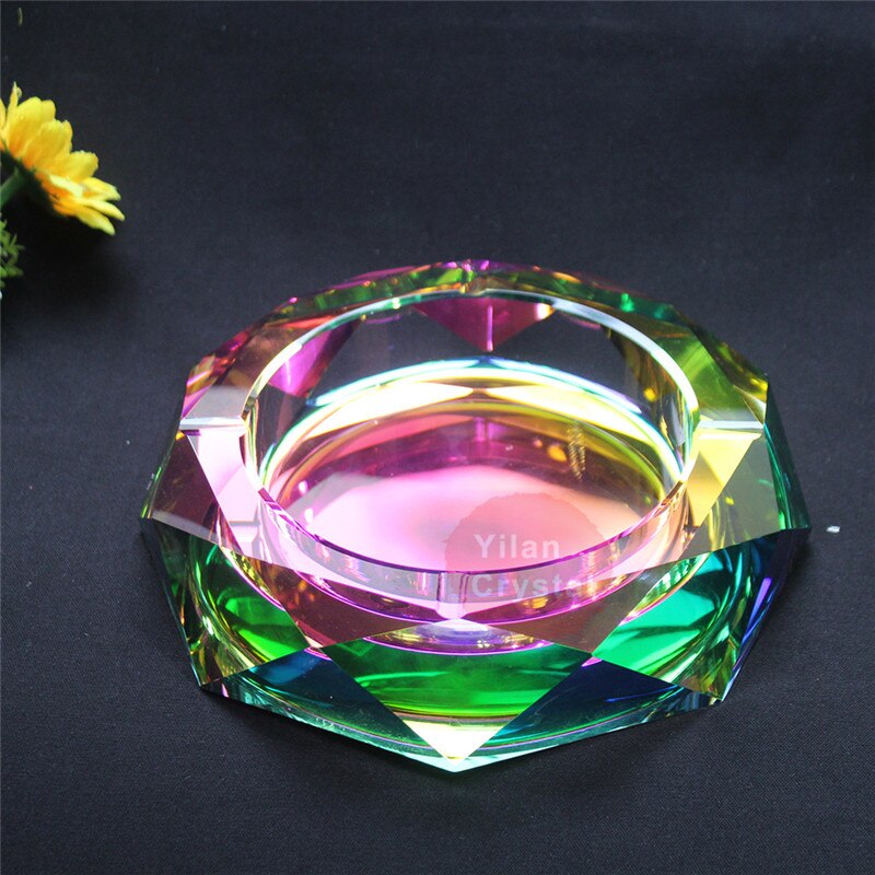 High-end Boutique Kristallen Asbak Mode Creatieve Persoonlijkheid Woonkamer Continental Achthoek Asbak: 10cm-2