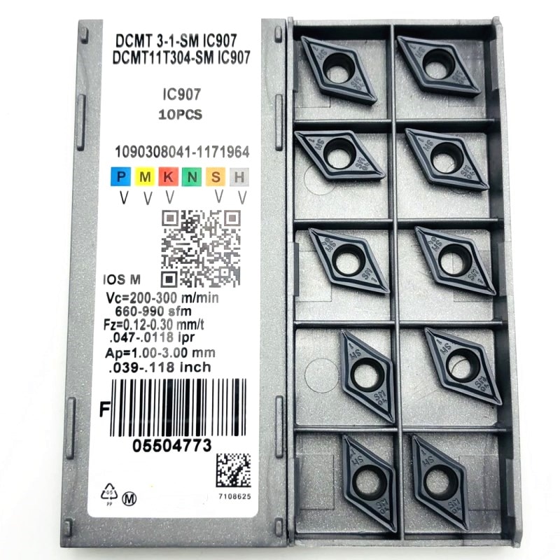 DCMT11T304 DCMT11T308 SM IC907 IC908 toczenie wewnętrzne narzędzie dcmt 11t304 płytka węglikowa narzędzie tokarskie tokarka tokarka