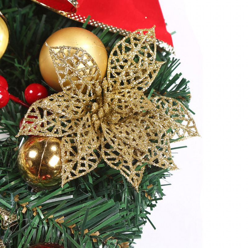 Christmas Wreath Christmas Tree Round Ring Handcrafted Wreath Wall Xmas Decoration