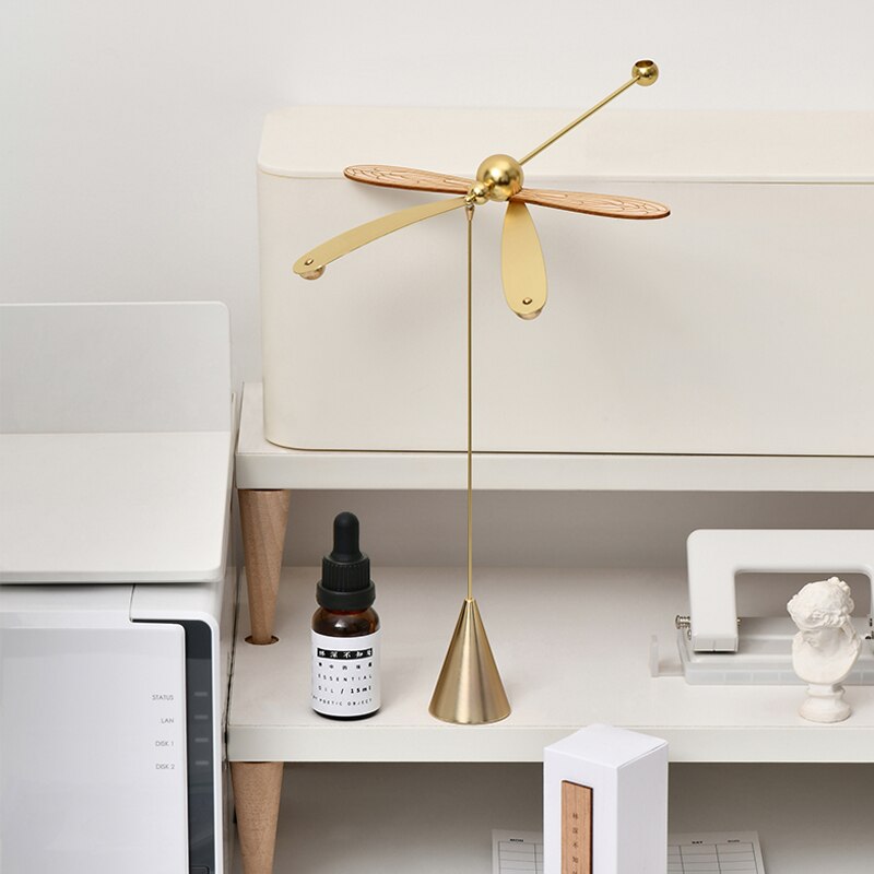 Into the poem dragonfly balance diffuser craft decoration home office solid wood essential oil aromatherapy