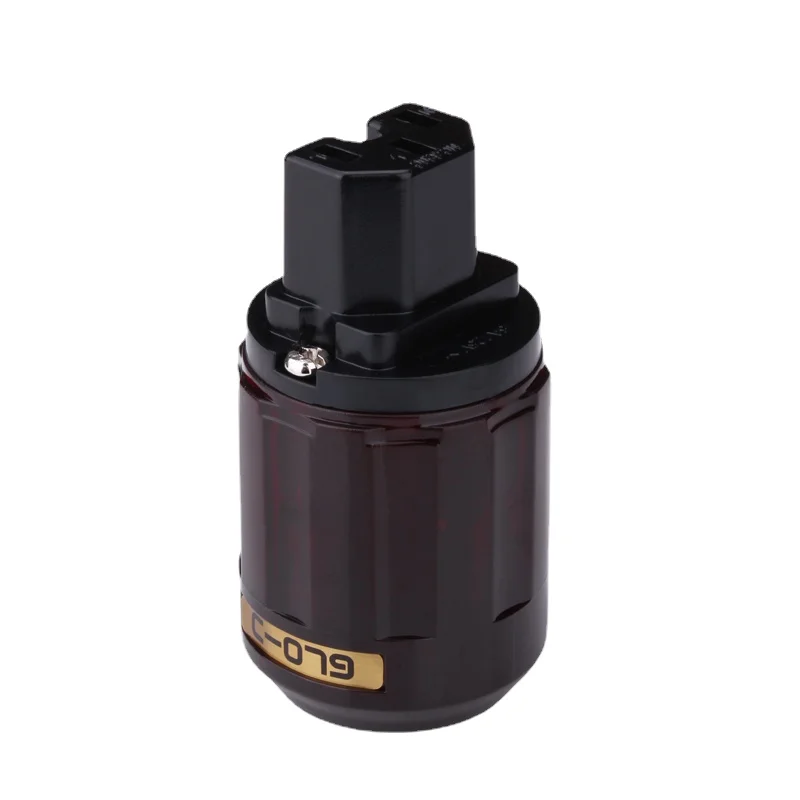 P-079E 24K Gold-Plated EU Plug Schuko C13 Connctor for DIY HiFi Audio Power Cable Cord: black