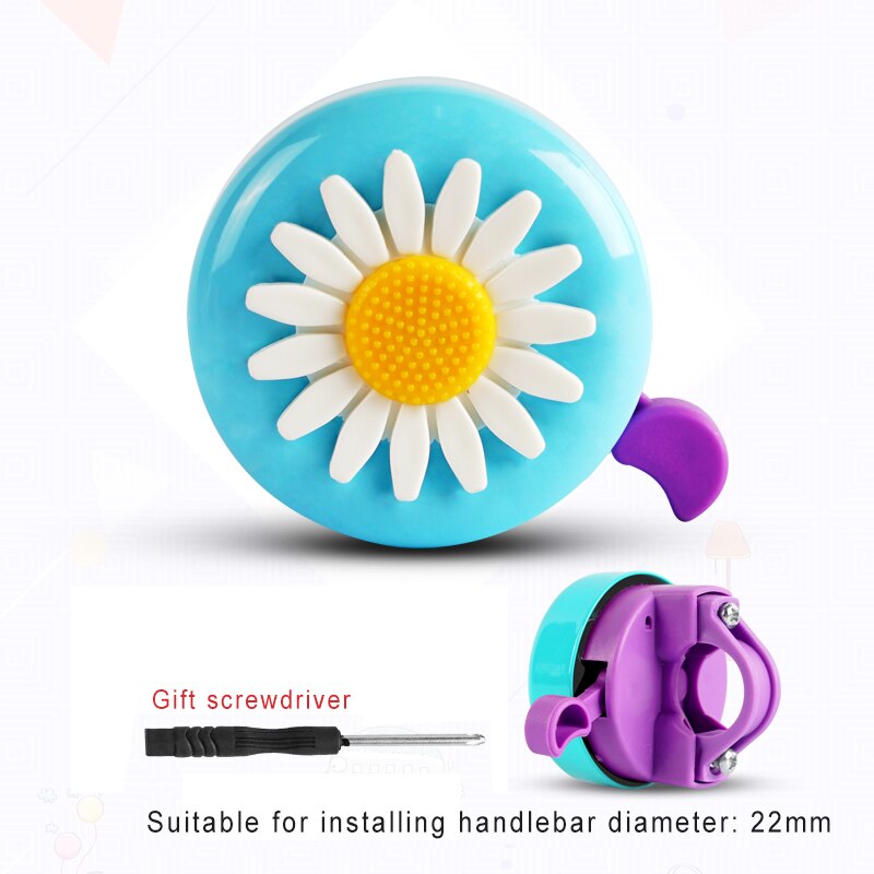 bicycle horn bell children metal alarm siren cute bike ring handlebar kids child small safety riding road lound sound retro: blue purple