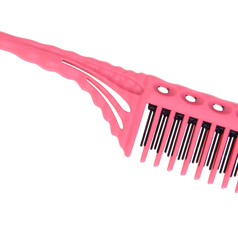 3-Row Teeth Teasing Comb Detangling Brush Tail Comb Adding Volume Back Coming Hairdressing Combs Hairbrush 3 Colors