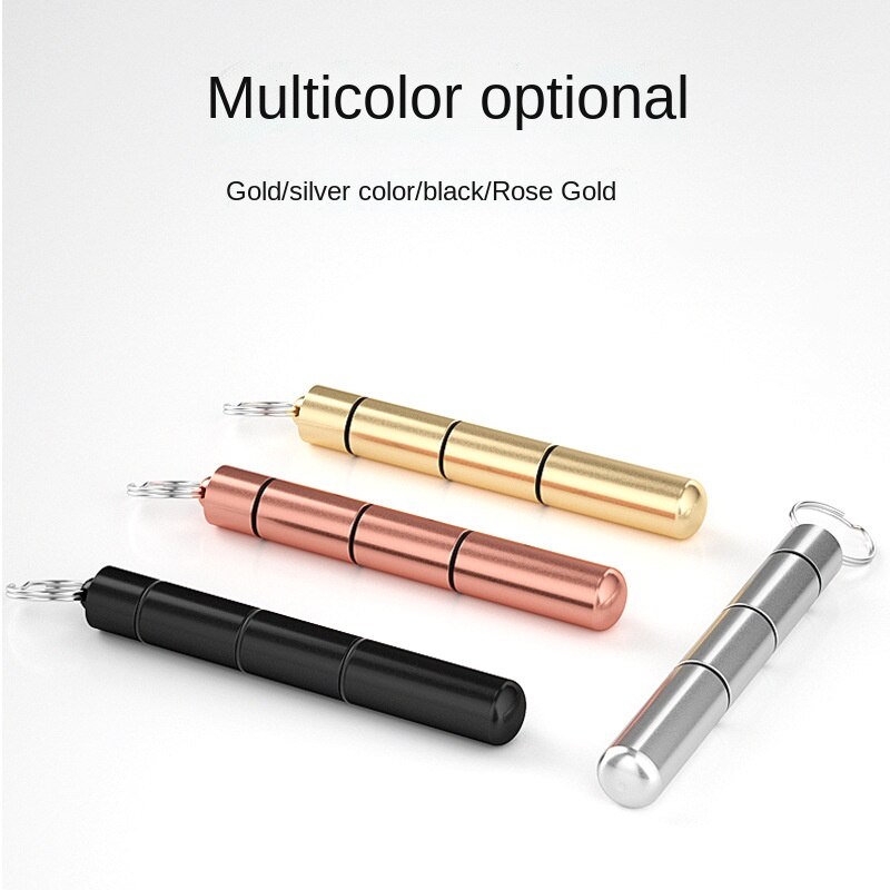 Öronpetare i rostfritt stål bärbar öronpetare 6 delar set öronrengörare dubbelfjäder öronplockningsverktyg öronvax borttagningsverktyg öronvård