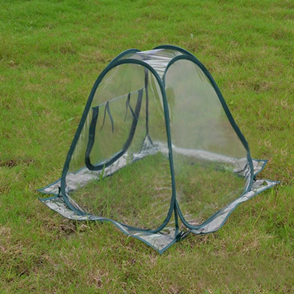 Foldbart transparent havedæksel vokse mini plante telt gård drivhus indendørs udendørs isoleringsark 70 x 70 x 80cm