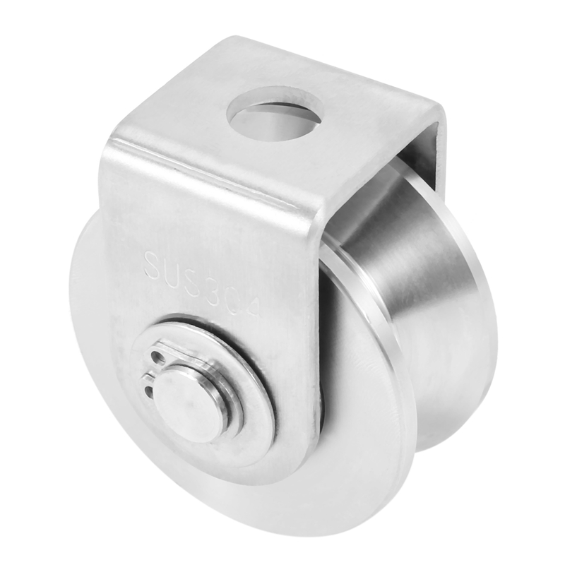 2 Inch V Type Katrol Roller 304 Rvs Schuifpoort Roller Wiellager Voor Material Handling En Moving