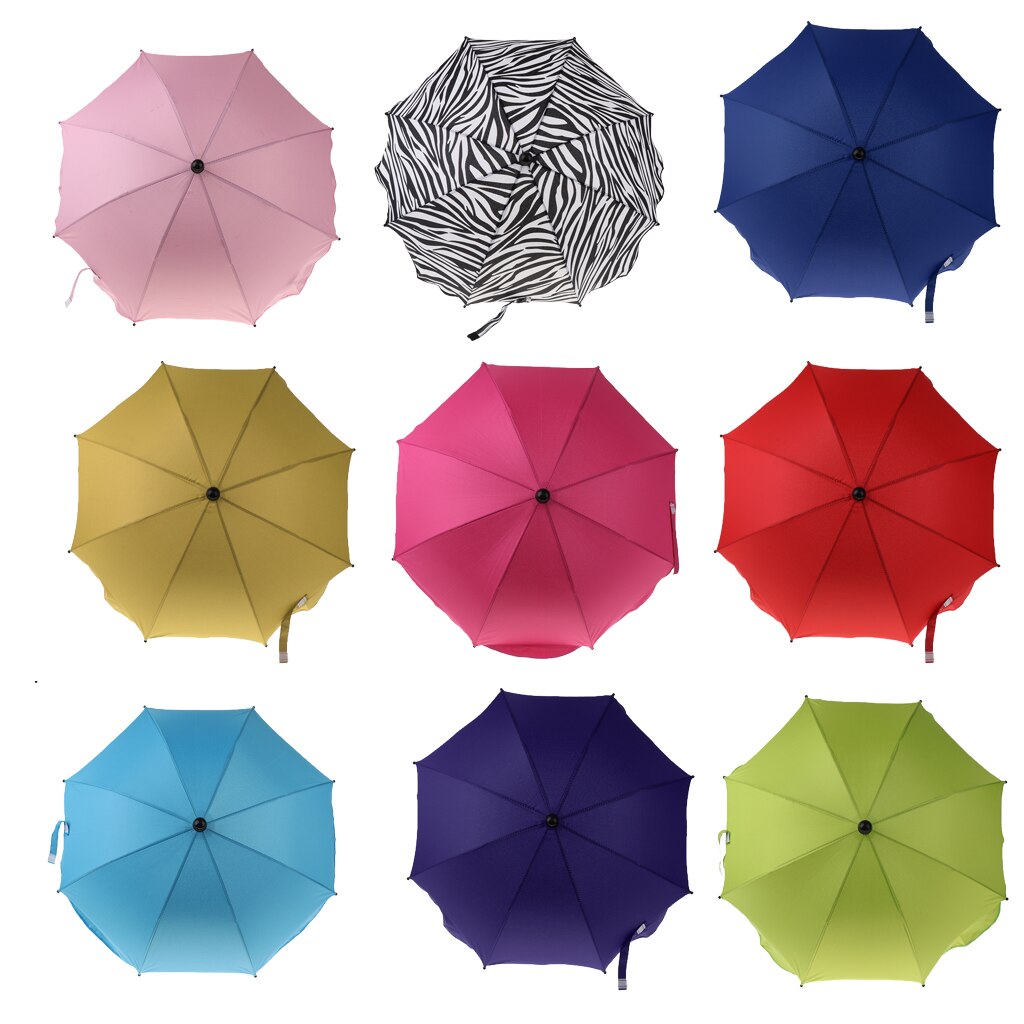 Foldable Summer Outdoor Beach Sunshade Umbrella Sun Protection Parasol Shelter All-weather with Universal Clamp Travel Anti-UV