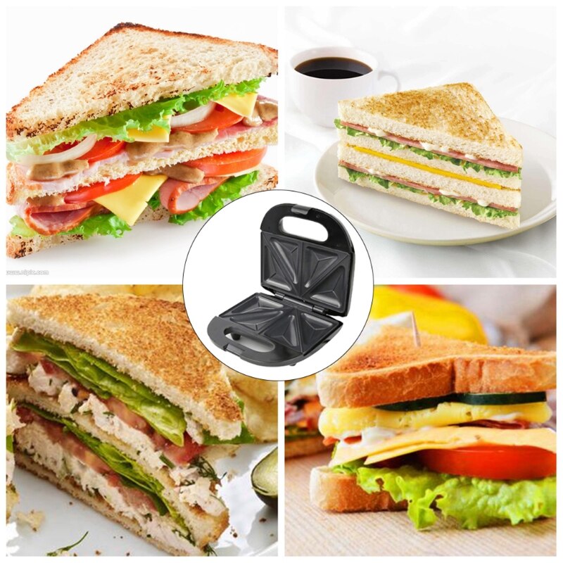 Wafel Maker 750W Mini Huishoudelijke Wafel Sandwich Maker Multifunctionele Broodrooster Ontbijt Bakken Making Machine, Eu Plug