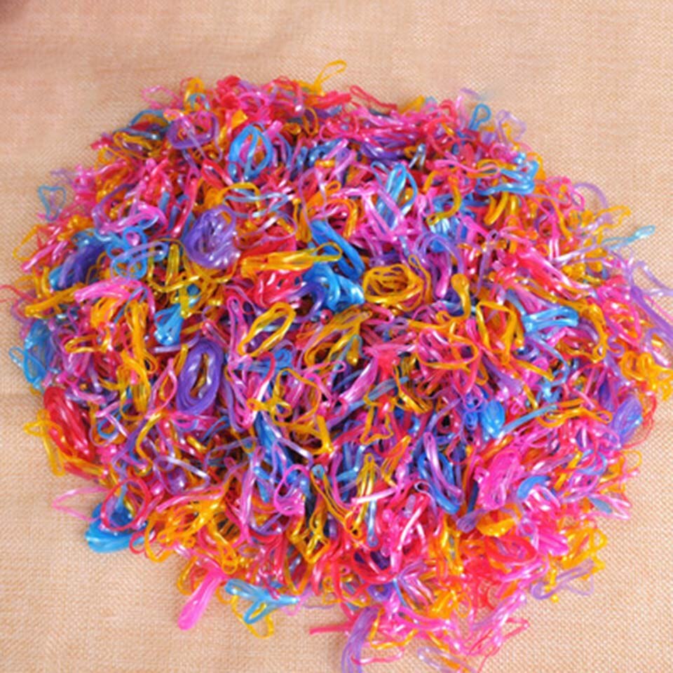 200 st / pack gummirep hästsvanshållare elastiska hårband band flätor flätor hårklämma pannband flickor hår tillbehör