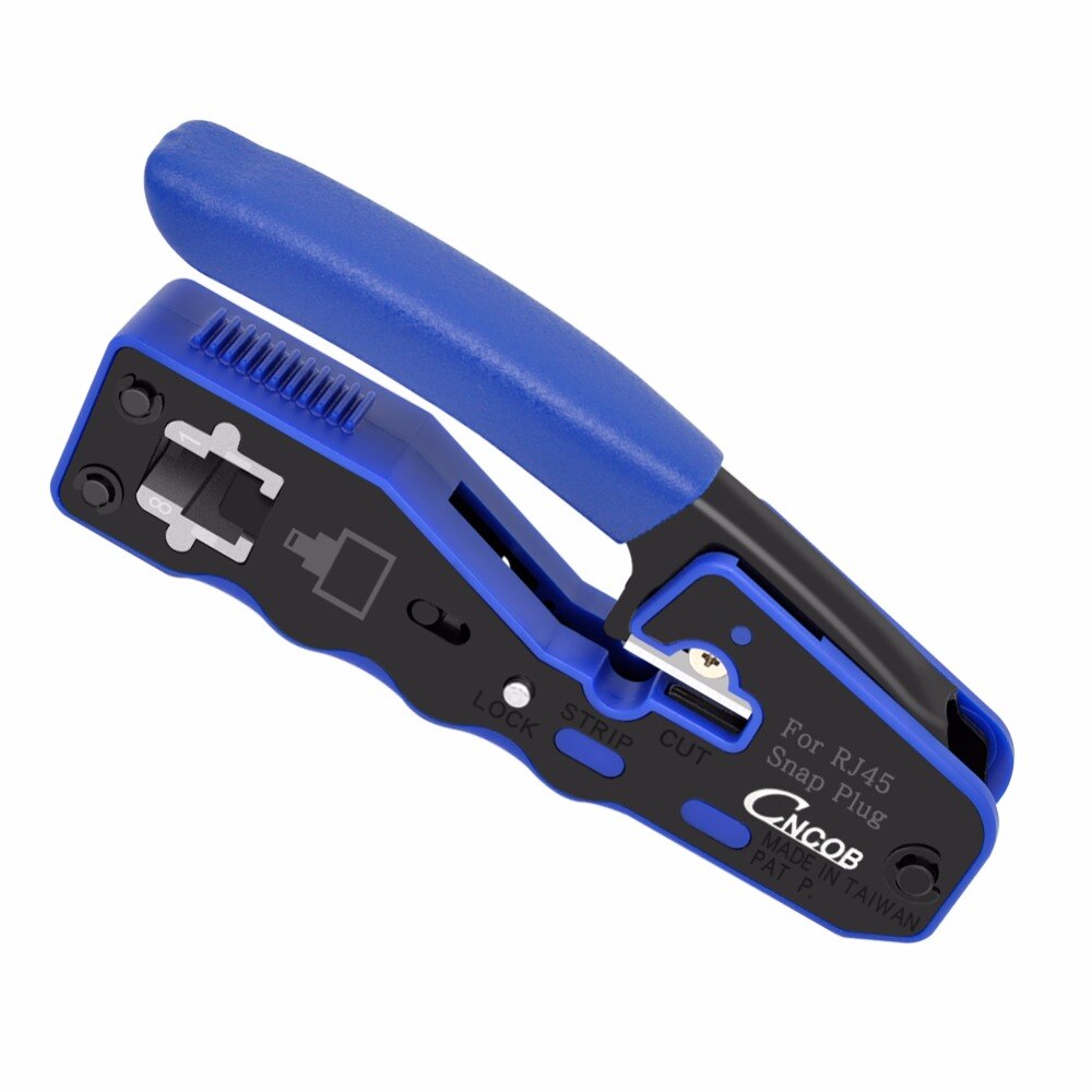 CNCOB 8P8C RJ45 Cable Crimper,Ethernet Perforated Connector Crimping Tools, Multi-Function Network Tools, Cable Clamps