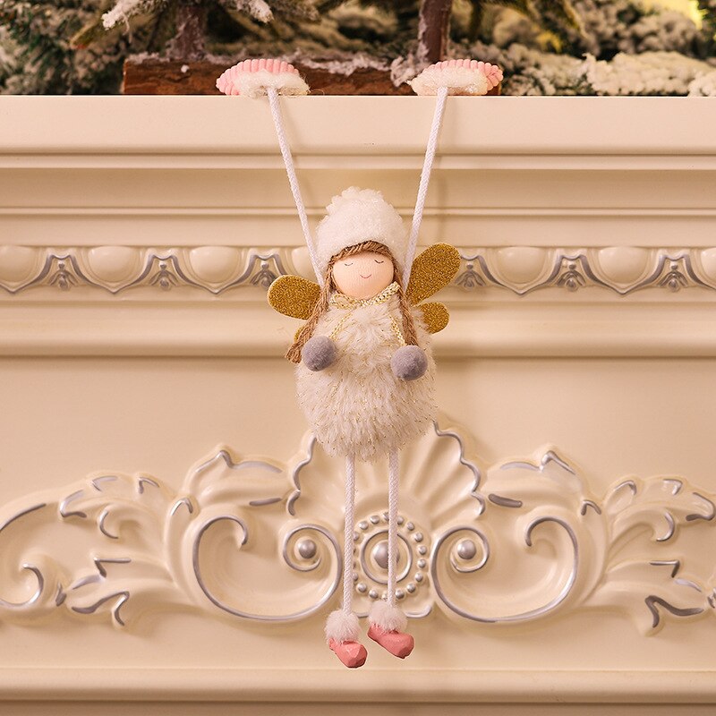 Joyeux noël ange poupée père noël Elk en peluche poupée jouets pour la maison ornements arbre suspendus fête décoration enfants nouvel an: 17