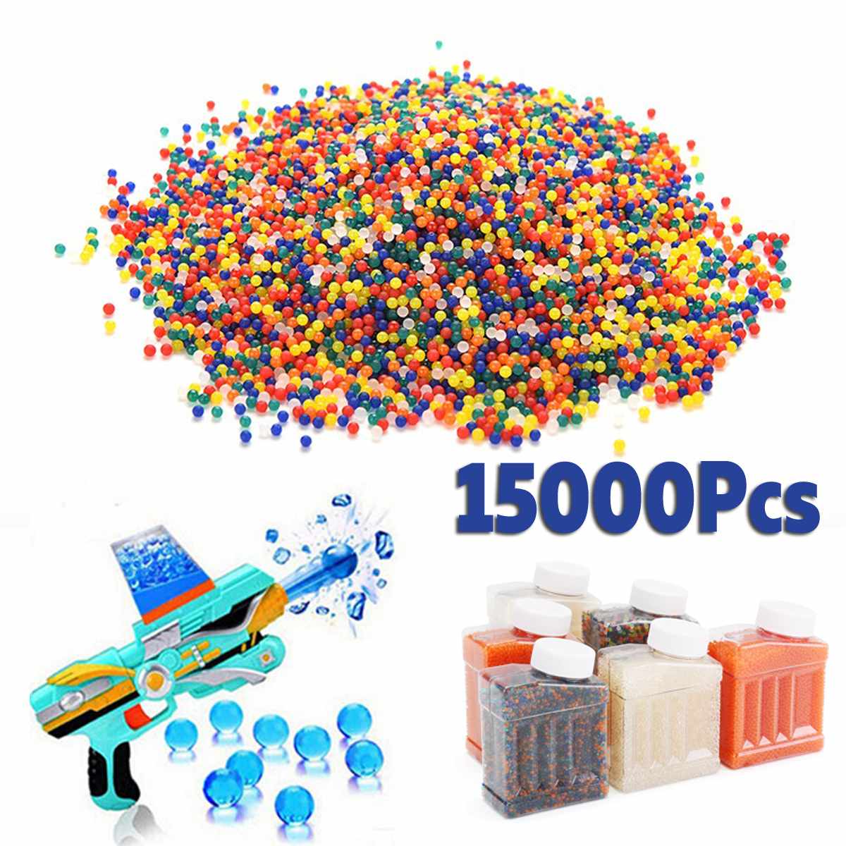 15000 pieces/bag crystal soil hydrogel gel polymer water drops flower/wedding/furnishings Mason grow water polo house decoration