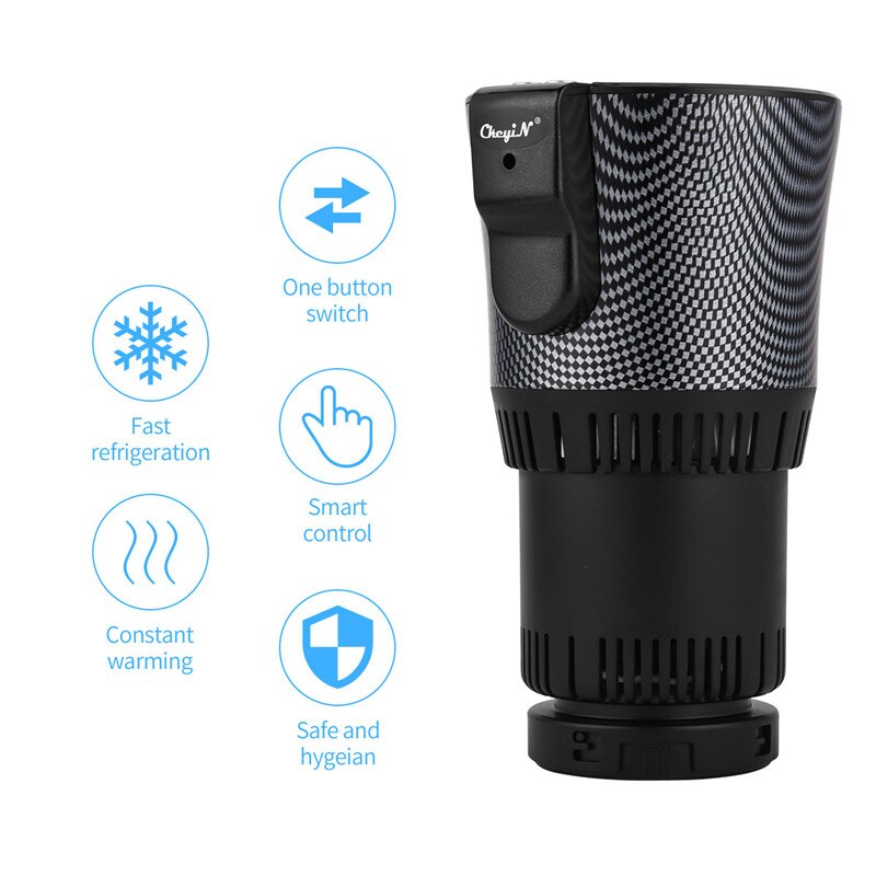 DC 12V 2 In 1 Cooling Heating Cup Rotated Adjustment Base Cooling Drinks Cup Coffee Warmer Cup Warm Cooler Mug Holder