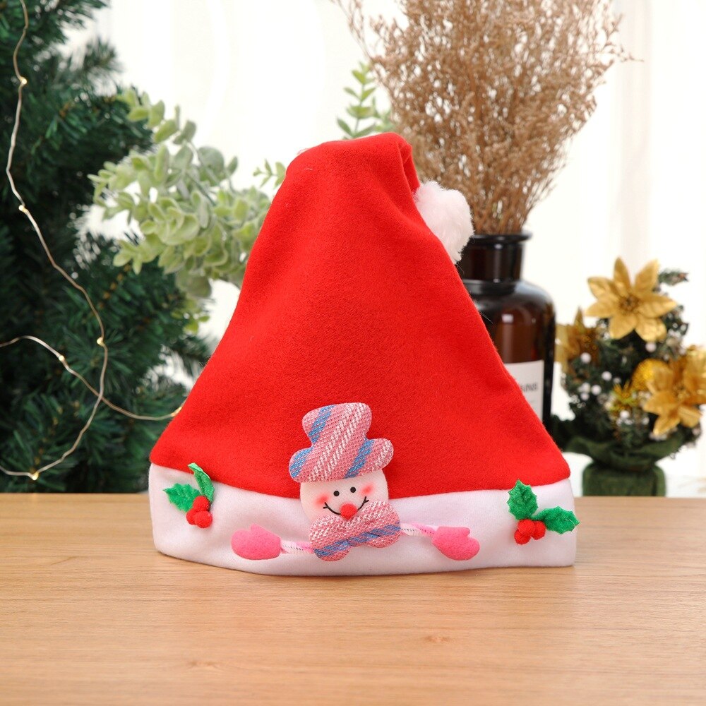 1 pièces bonhomme de neige père noël Elk noël chapeaux fête pour bébé adulte père noël chapeaux nouvel an décoration enfants fête fournitures