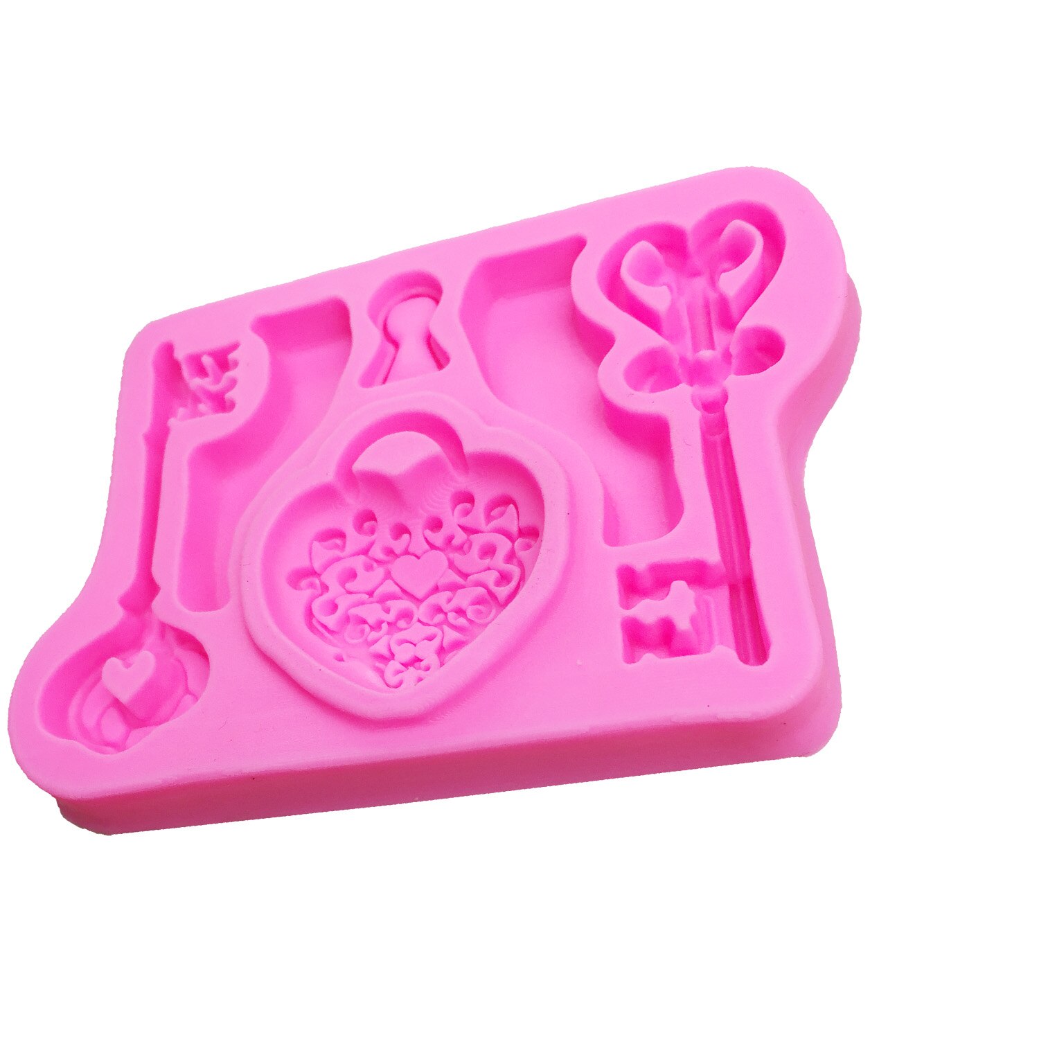 M0712 Schloss silikon Liebe bilden schlüssel Fondant silikon bilden für kuchen dekorieren werkzeuge kochen Sugarcraft