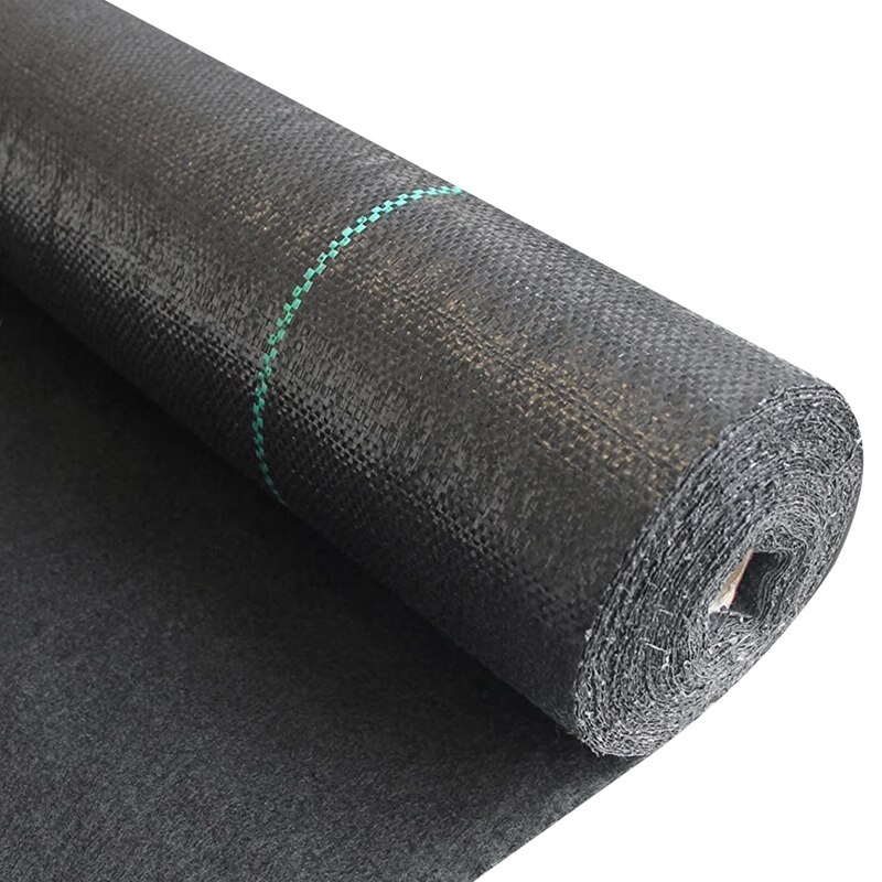 Tapis de jardinage de bloc de désherbage Durable et résistant de tissu de paysage de barrière de désherbage de jardin, contrôle facile de désherbage, 4Ft x 50Ft: Default Title