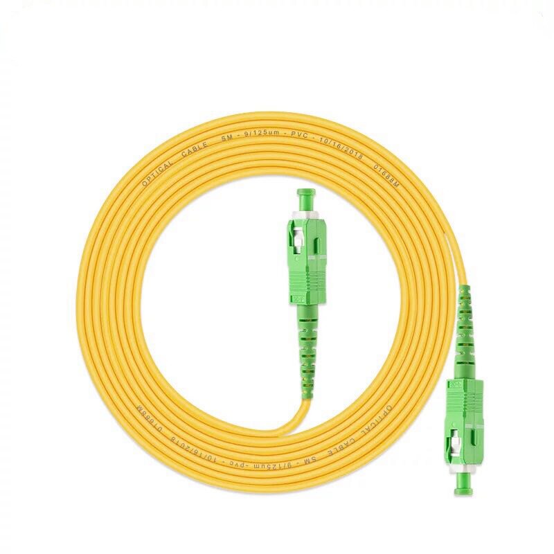 10 pçs/saco sc apc 3 m modo simples cabo de remendo de fibra óptica sc apc 3.0mm ftth fibra óptica jumper cabo frete grátis: 2M