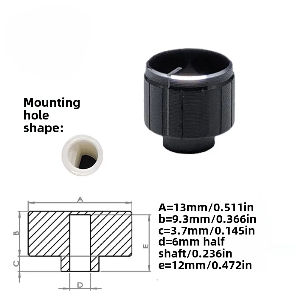 Auto Audio Knop - Volumeregeling Potentiometer Kap voor GM Navigatie DVD/CD - 7P Schakelaar Pin: Ivoor