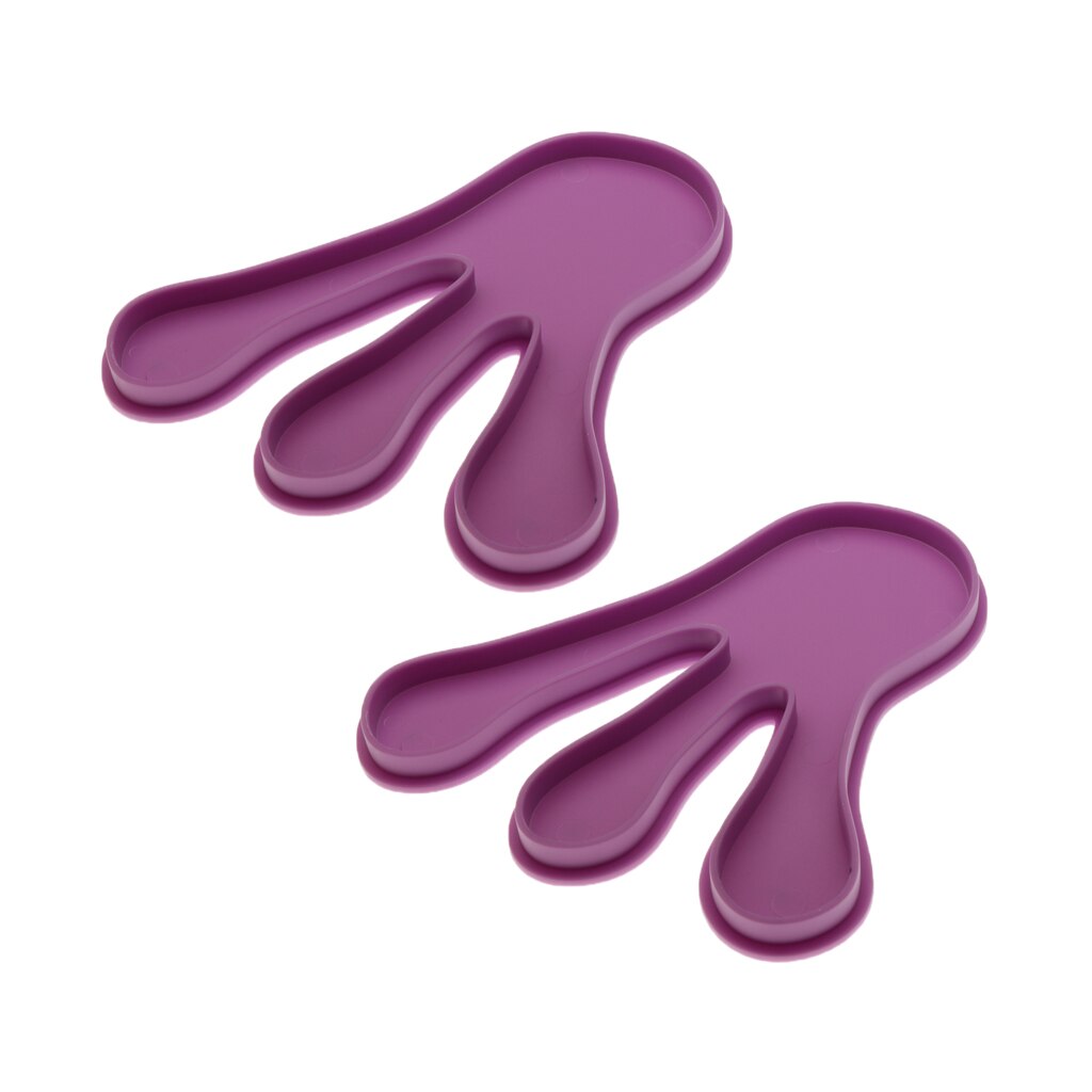 1/2/5 pak krybdyr vand mad fad skål plast gekko måltid orm foder blad form fodaftryk små kæledyr mini hjørne foderskål: Lille frøfodspor